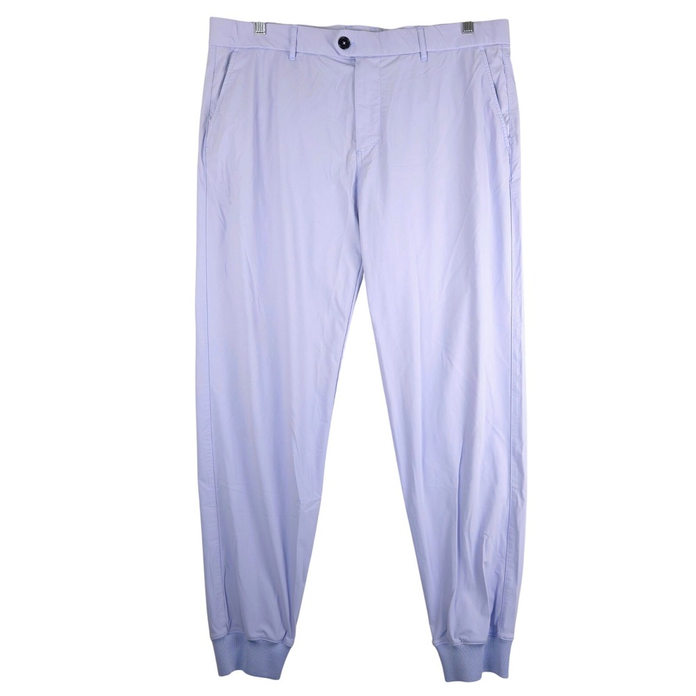Greyson‎ Montauk Jogger Mens 38 Light Purple Golf Pants Ribbed Cuff Lavender